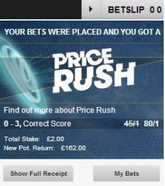 Betfair Price Rush: Now available in-play!